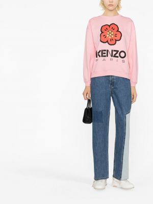 Sweatshirt aus baumwoll mit print Kenzo pink