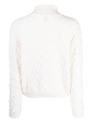 Woll pullover Shrimps weiß