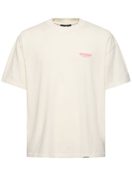 Camiseta de algodón Represent blanco