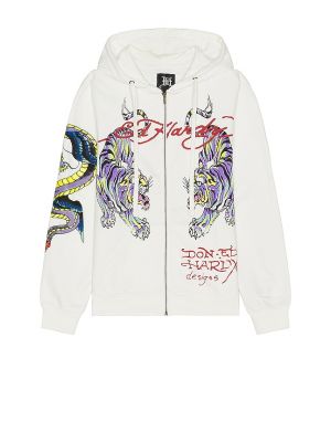 Hoodie a righe tigrate Ed Hardy