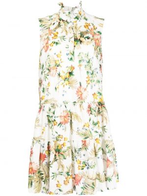 Floral ermeløs sengetøy dress Erdem hvit