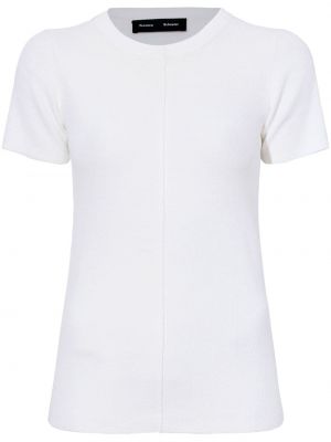 Μπλούζα με στρογγυλή λαιμόκοψη Proenza Schouler λευκό