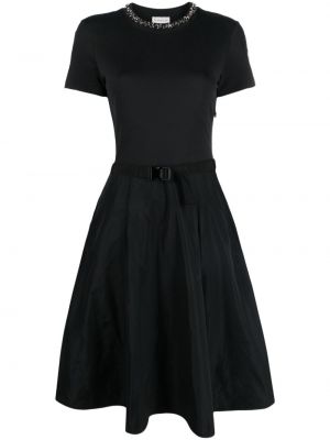 Krištáľové šaty Moncler čierna