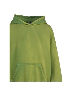 Bluza z kapturem bawełniana Dondup zielona