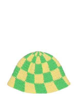 Șapcă din bumbac tricotate Flâneur verde