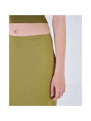 Falda larga de cintura baja con cremallera Silvian Heach verde