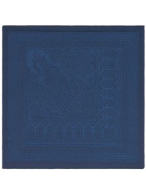 Копринен шал с принт с пейсли десен Etro синьо