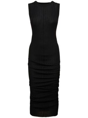 Volnena obleka Marc Jacobs črna