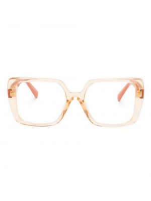 Okulary korekcyjne oversize Miu Miu Eyewear pomarańczowe