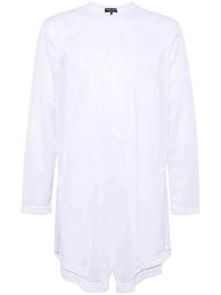 Mesh rund hals t-shirt Comme Des Garçons Homme Plus hvid