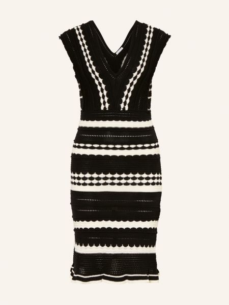 Pletené pletené pouzdrové šaty Mrs & Hugs černé