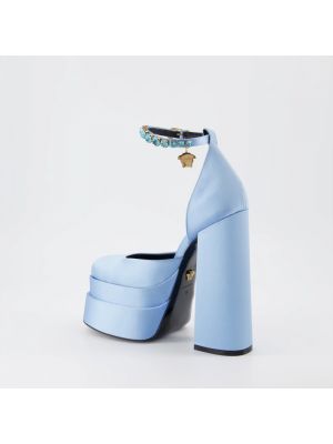 Calzado de raso Versace azul