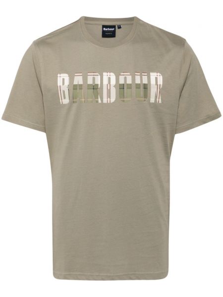 T-krekls ar apdruku Barbour zaļš