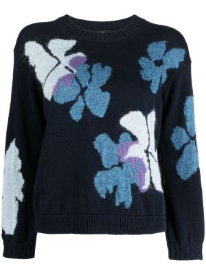 Pull col rond Ps Paul Smith bleu