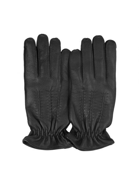 Czarne rękawiczki Orciani