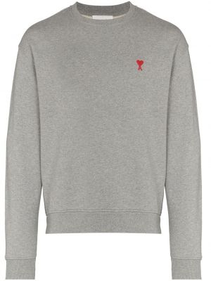 Sweatshirt aus baumwoll Ami Paris grau