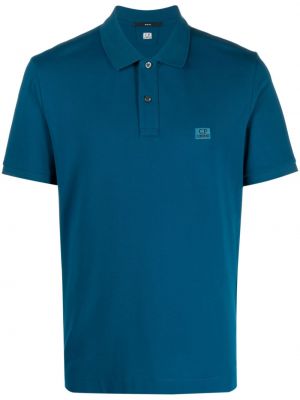 Памучна поло тениска C.p. Company синьо