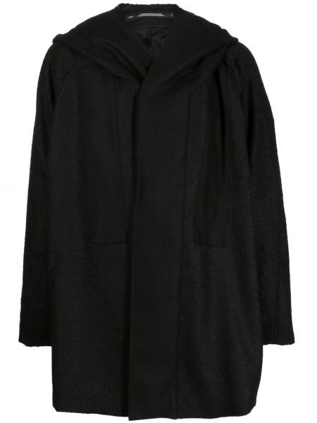 Plstěný vlnený kabát s kapucňou Julius čierna