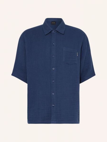 Муслиновая рубашка с коротким рукавом Daily Paper синяя