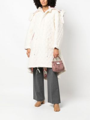Pikowany płaszcz oversize Noir Kei Ninomiya biały