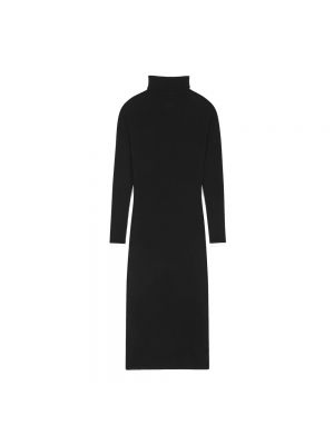 Vestido de cachemir con estampado de cachemira Saint Laurent negro