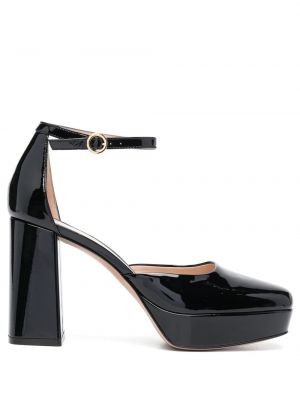 Leder pumps mit absatz mit karree-kappe Gianvito Rossi schwarz