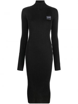 Midi obleka Versace Jeans Couture črna
