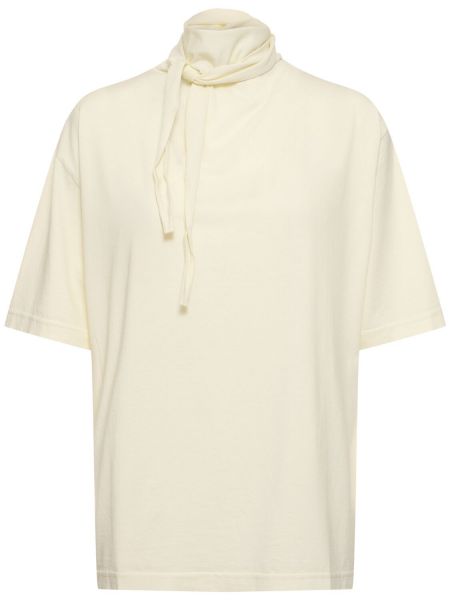 Camiseta de algodón Lemaire amarillo