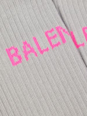 Bombažne nogavice Balenciaga siva