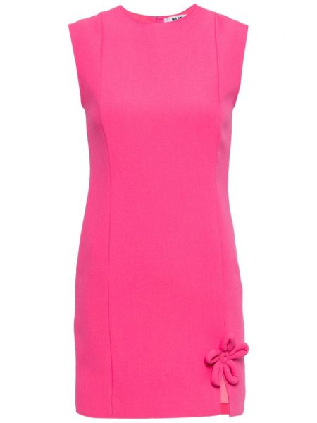 Φλοράλ αμάνικη κοκτέιλ φόρεμα Msgm ροζ