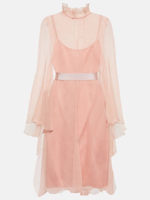 Μεταξωτή φόρεμα Max Mara ροζ
