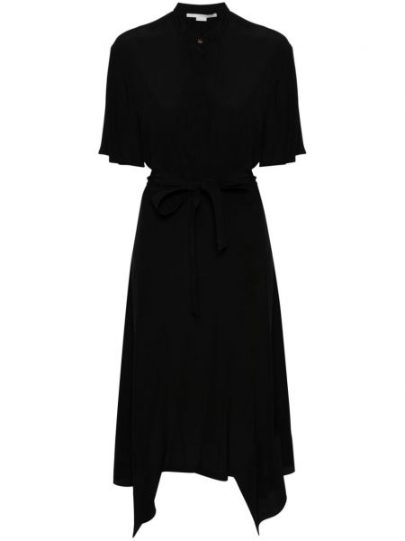 Ασύμμετρη φόρεμα από κρεπ Stella Mccartney μαύρο
