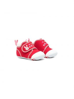 Sneakers con velcro Miki House rosso