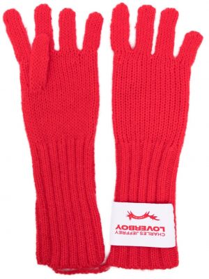 Плетени ръкавици Charles Jeffrey Loverboy червено