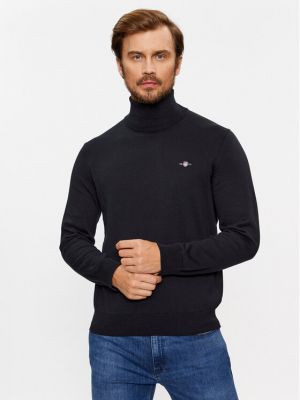 Pamučni pulover Gant crna