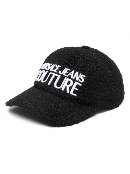 Cap med broderier Versace Jeans Couture sort