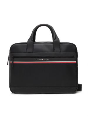 Чанта за лаптоп на райета Tommy Hilfiger черно