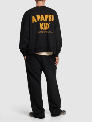 Pamuk sweatshirt A Paper Kid siyah