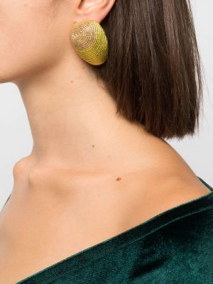 Boucles d'oreilles à boucle plaquées or Susana Vega jaune