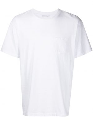 Памучна тениска с кръгло деколте John Elliott бяло