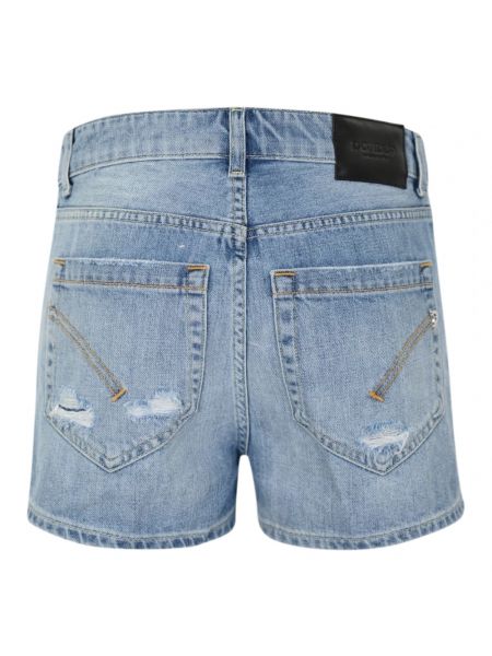 Szorty jeansowe z niską talią relaxed fit Dondup niebieskie