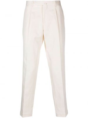 Pantaloni chino plisate Dell'oglio alb