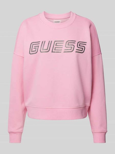 Bluza z nadrukiem Guess różowa