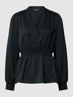 Bluzka z dekoltem w serek Esprit Collection czarna