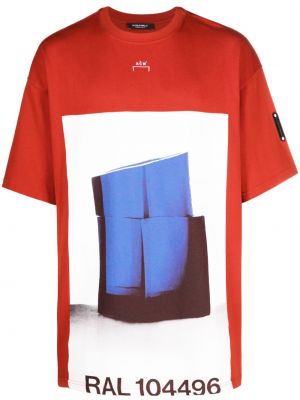 Koszulka z nadrukiem A-cold-wall* czerwona