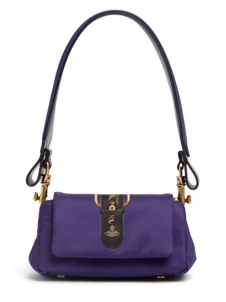 Чанта за ръка с принт Vivienne Westwood виолетово