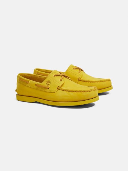 Туфли из нубука Timberland желтые