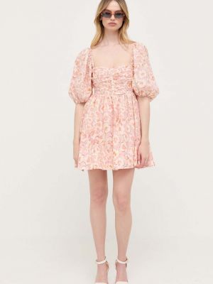 Sukienka mini Bardot różowa