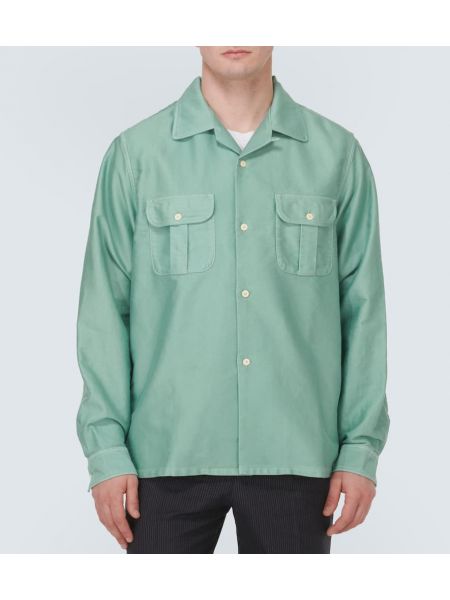 Βαμβακερό πουκάμισο Visvim πράσινο