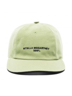 Kapa s šiltom z vezenjem Stella Mccartney zelena